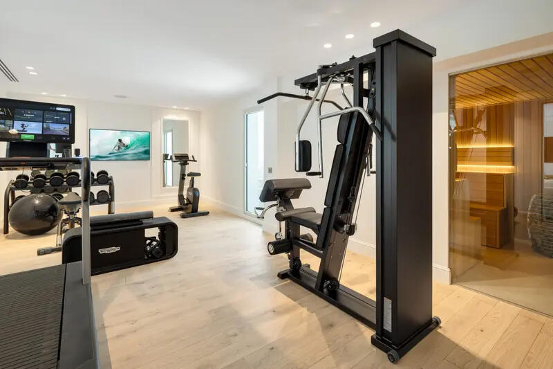 Private gym and sauna